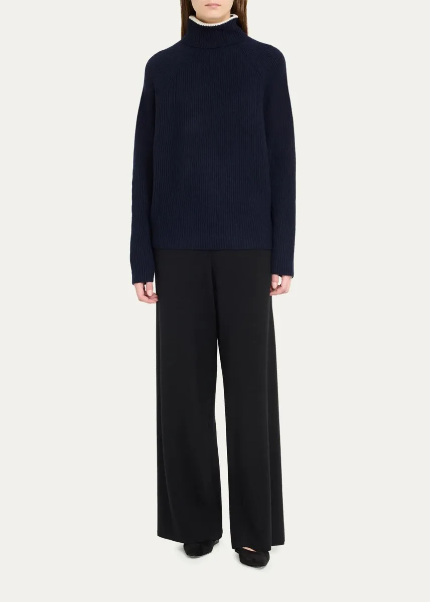 Gabriela Hearst Tipped Wigman Cashmere Rib Turtleneck Sweater | Thumbnail 2 Gabriela Hearst Tipped Wigman Cashmere Rib Turtleneck Sweater | Thumbnail 2