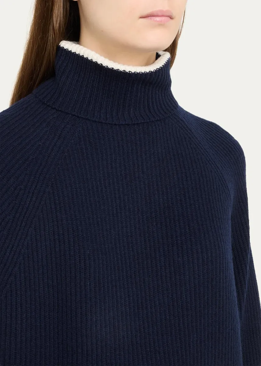 Gabriela Hearst Tipped Wigman Cashmere Rib Turtleneck Sweater | Thumbnail 5 Gabriela Hearst Tipped Wigman Cashmere Rib Turtleneck Sweater | Thumbnail 5
