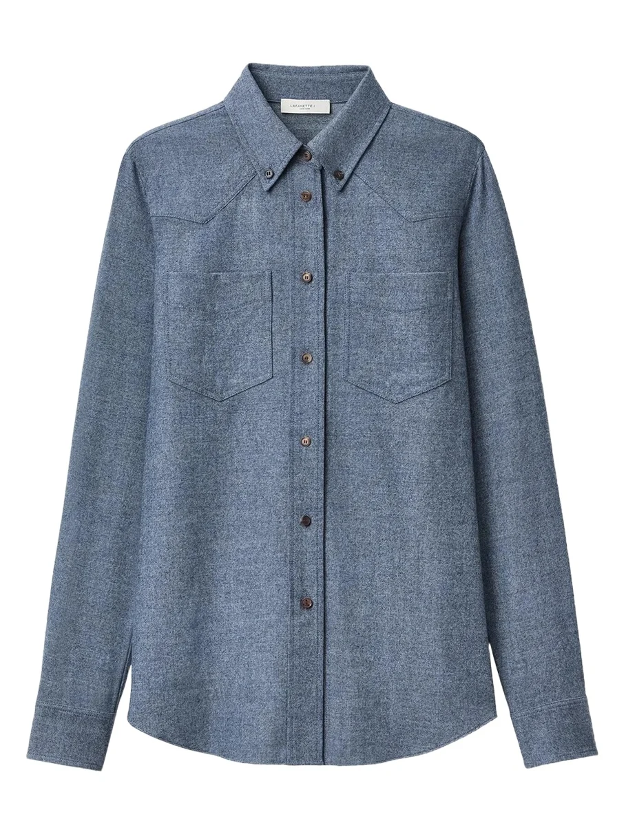 Denim Flannel Western Shirt Denim Flannel Western Shirt