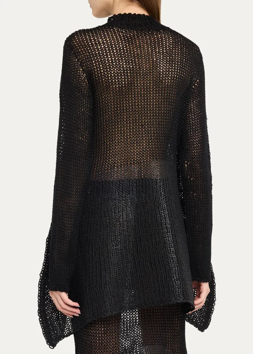 Issey Miyake Panini Pulled Open-Knit Top | Thumbnail 3