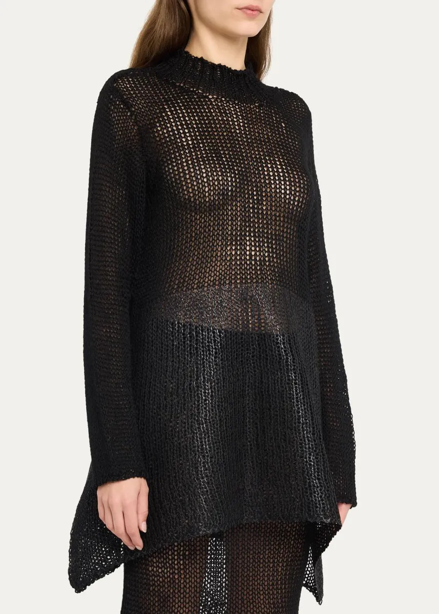 Issey Miyake Panini Pulled Open-Knit Top | Thumbnail 4