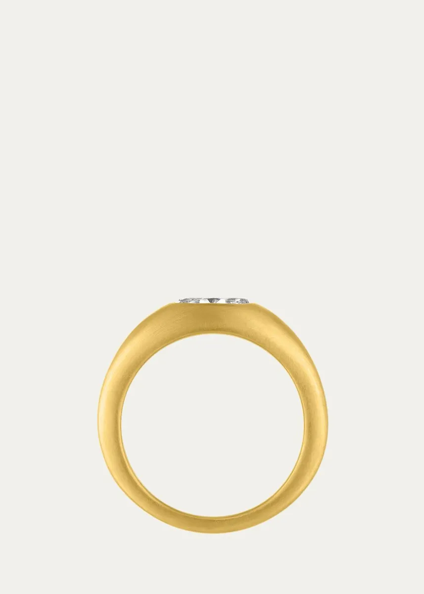 Prounis Jewelry 22K Yellow Gold Oval Diamond Bev Ring | Thumbnail 2 Prounis Jewelry 22K Yellow Gold Oval Diamond Bev Ring | Thumbnail 2