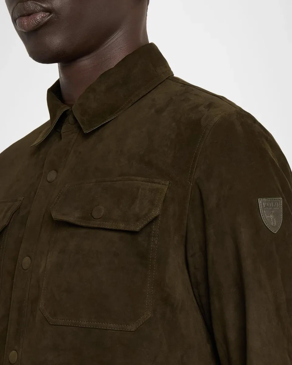 Polo Ralph Lauren Men's Reversible Suede-Taffeta Shirt Jacket | Thumbnail 5 Polo Ralph Lauren Men's Reversible Suede-Taffeta Shirt Jacket | Thumbnail 5