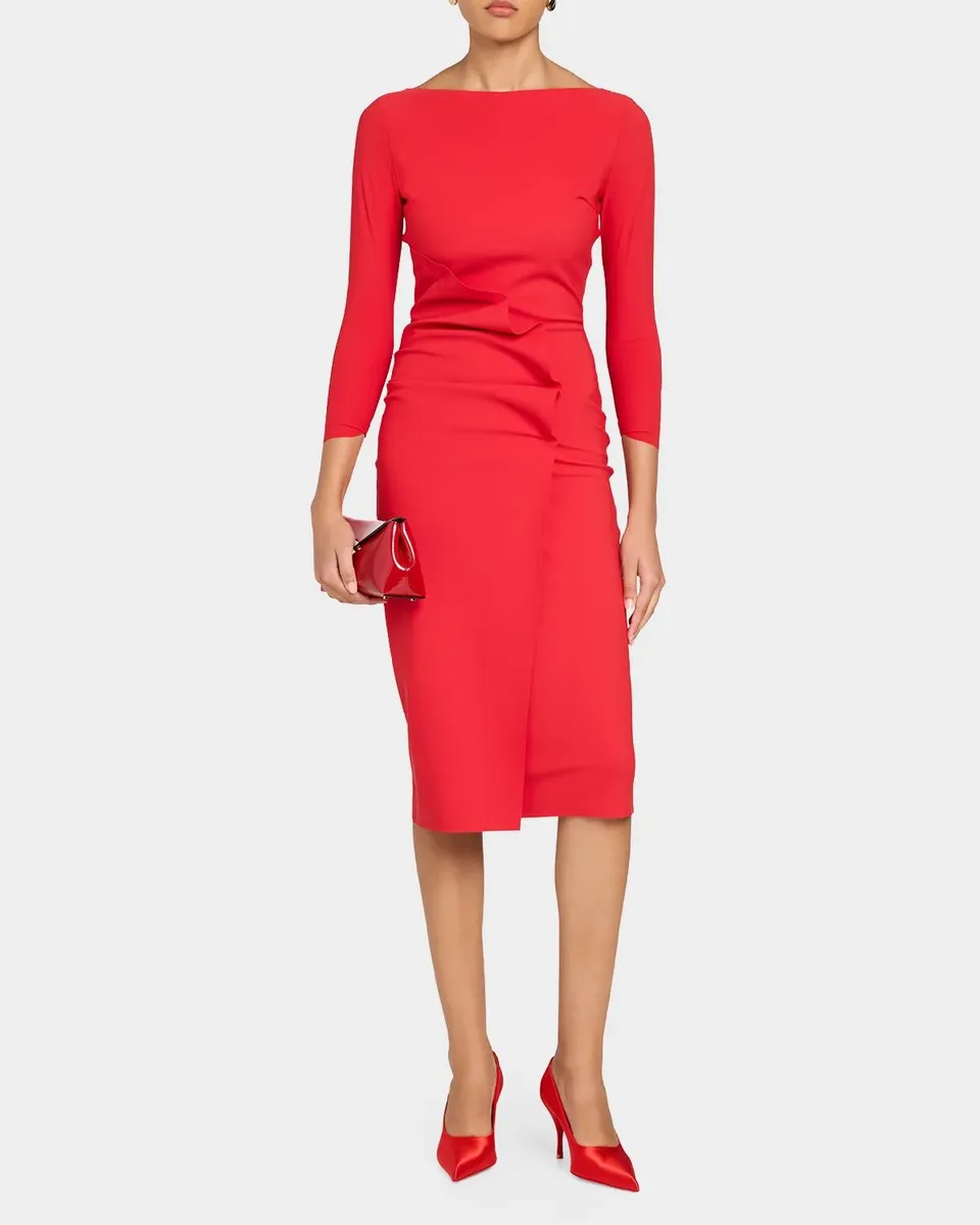 Chiara Boni La Petite Robe Sheri Jersey Ruched Midi Dress | Thumbnail 2 Chiara Boni La Petite Robe Sheri Jersey Ruched Midi Dress | Thumbnail 2