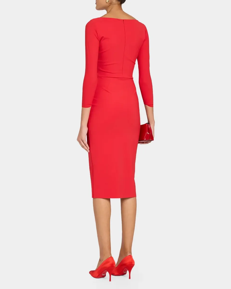 Chiara Boni La Petite Robe Sheri Jersey Ruched Midi Dress | Thumbnail 3 Chiara Boni La Petite Robe Sheri Jersey Ruched Midi Dress | Thumbnail 3