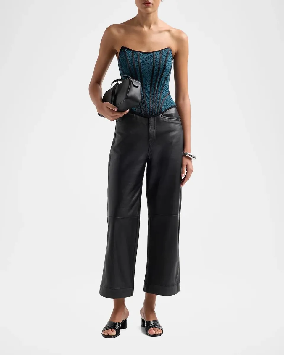 Chiara Boni La Petite Robe Edre Strapless lace Corset Top | Thumbnail 2