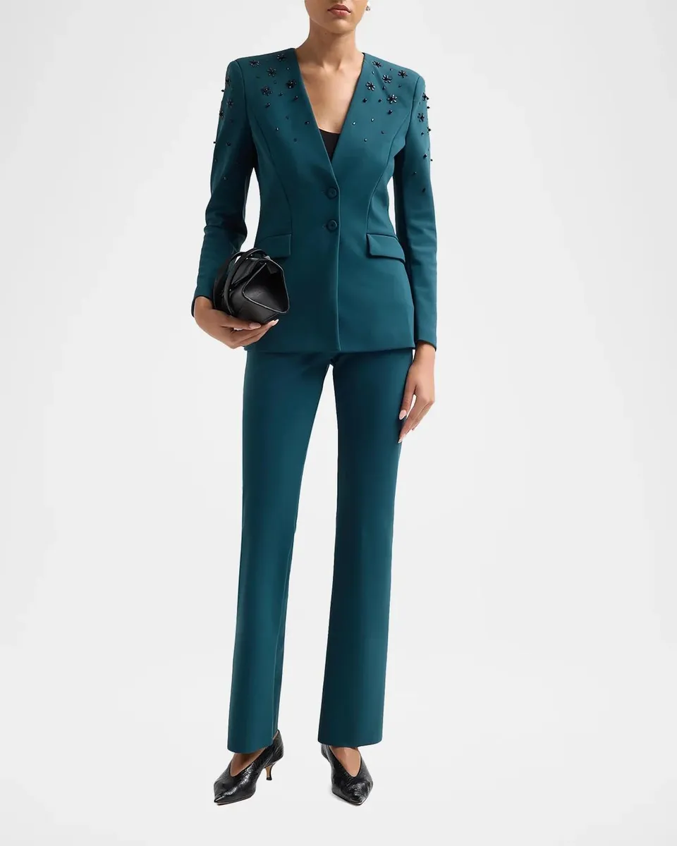 Chiara Boni La Petite Robe Venusette Straight-Leg Stretch Pants | Thumbnail 2
