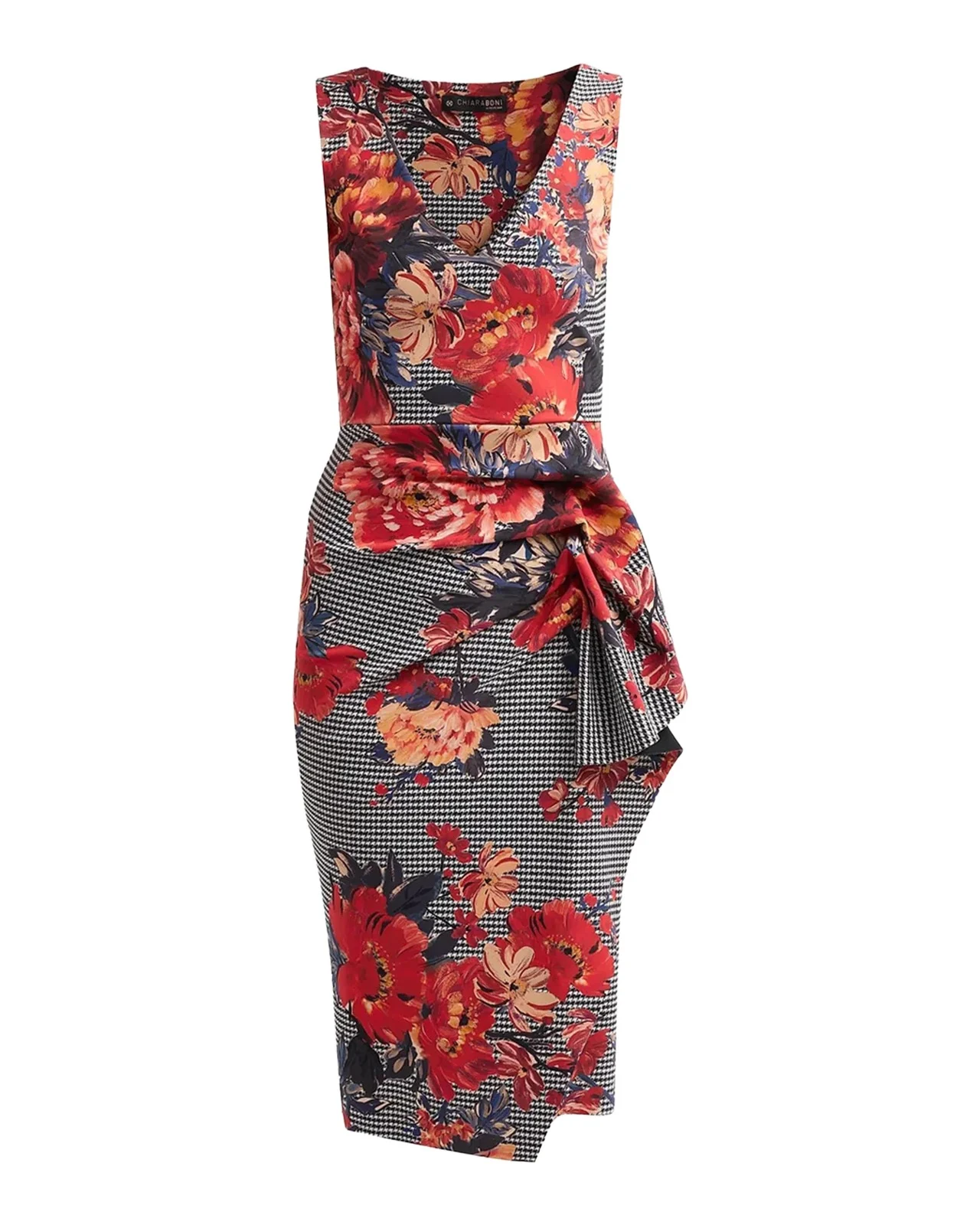 Chiara Boni La Petite Robe Ayang Floral Houndstooth Dress