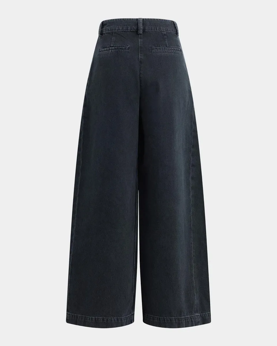 Favorite Daughter The Petite Denim Pleats for Days Pants | Thumbnail 5