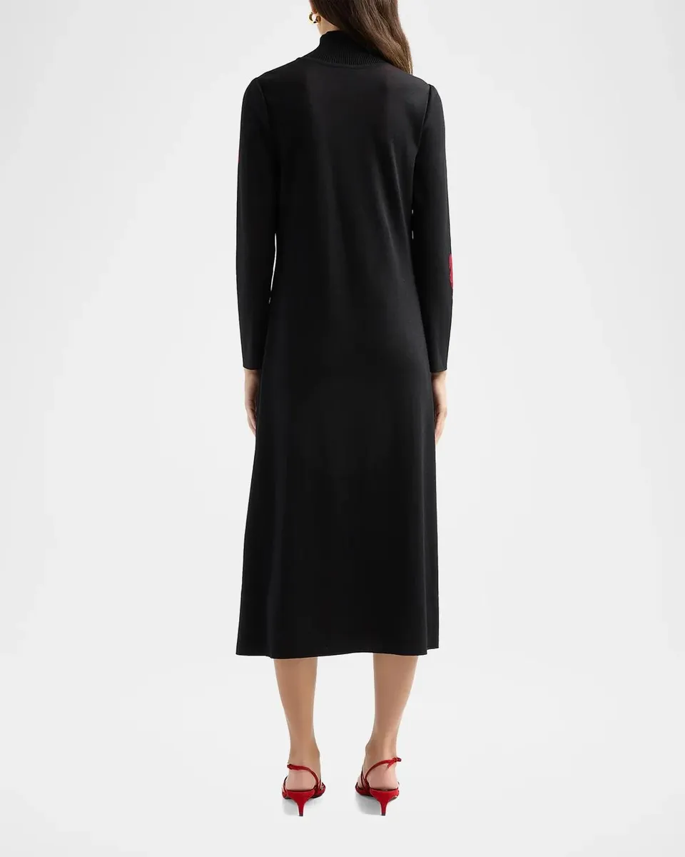 Misook Floral-Jacquard Knit Midi Dress | Thumbnail 3 Misook Floral-Jacquard Knit Midi Dress | Thumbnail 3