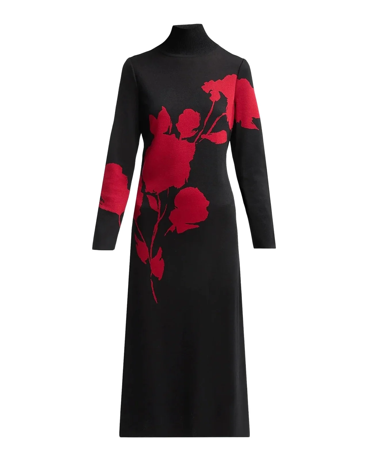 Floral-Jacquard Knit Midi Dress Floral-Jacquard Knit Midi Dress