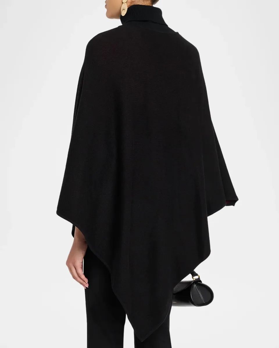 Misook Floral Intarsia 3/4-Sleeve Poncho Sweater | Thumbnail 3 Misook Floral Intarsia 3/4-Sleeve Poncho Sweater | Thumbnail 3