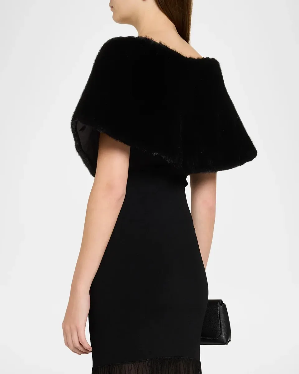 Carolyn Rowan Faux Fur Off-the-Shoulder Shrug | Thumbnail 3