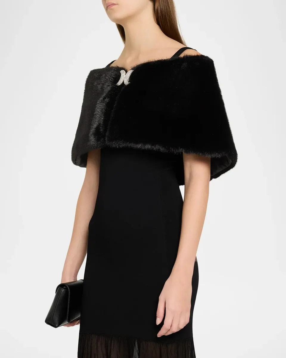 Carolyn Rowan Faux Fur Off-the-Shoulder Shrug | Thumbnail 4