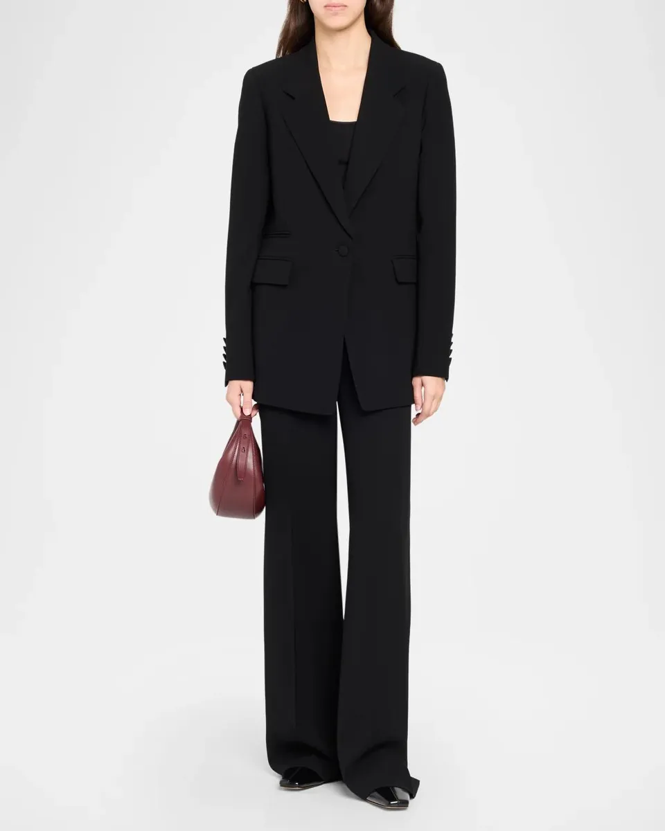 Lafayette 148 New York Single-Button Finesse Crepe Blazer | Thumbnail 2 Lafayette 148 New York Single-Button Finesse Crepe Blazer | Thumbnail 2