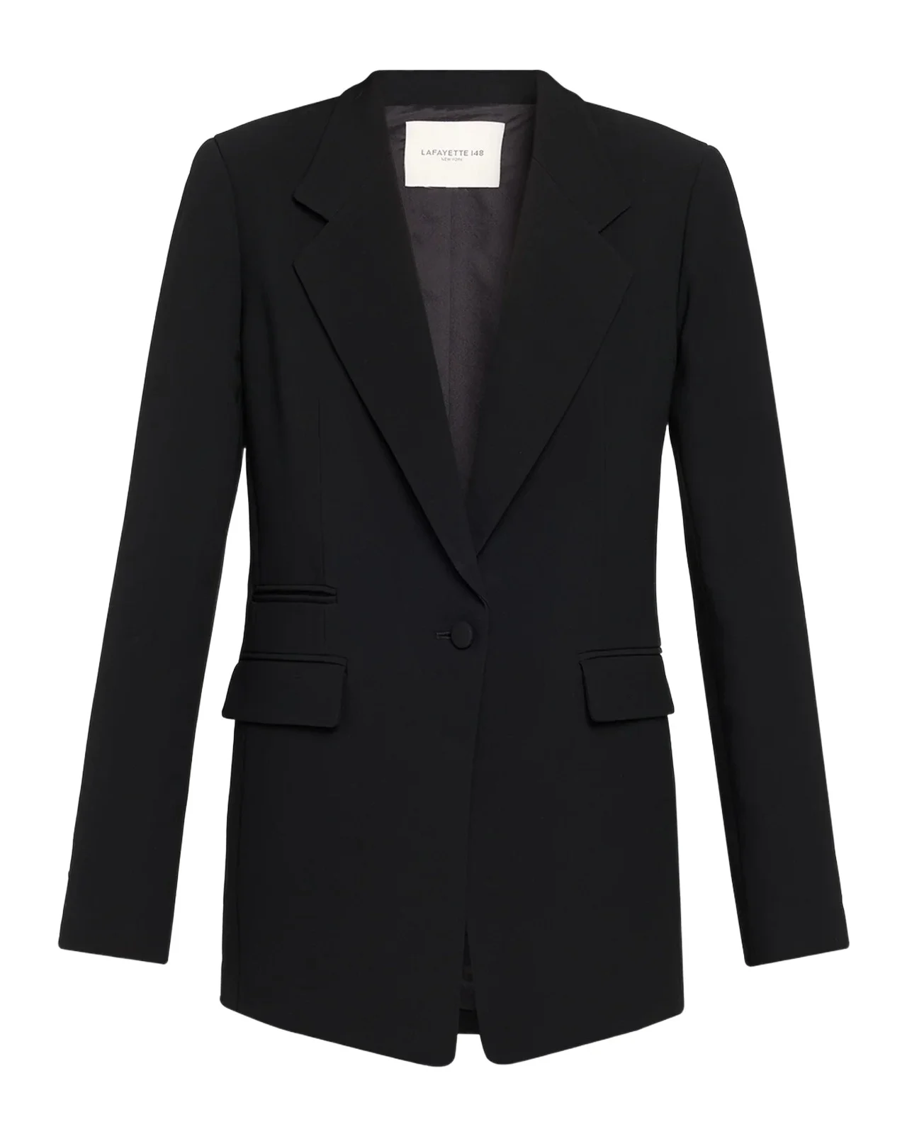 Single-Button Finesse Crepe Blazer