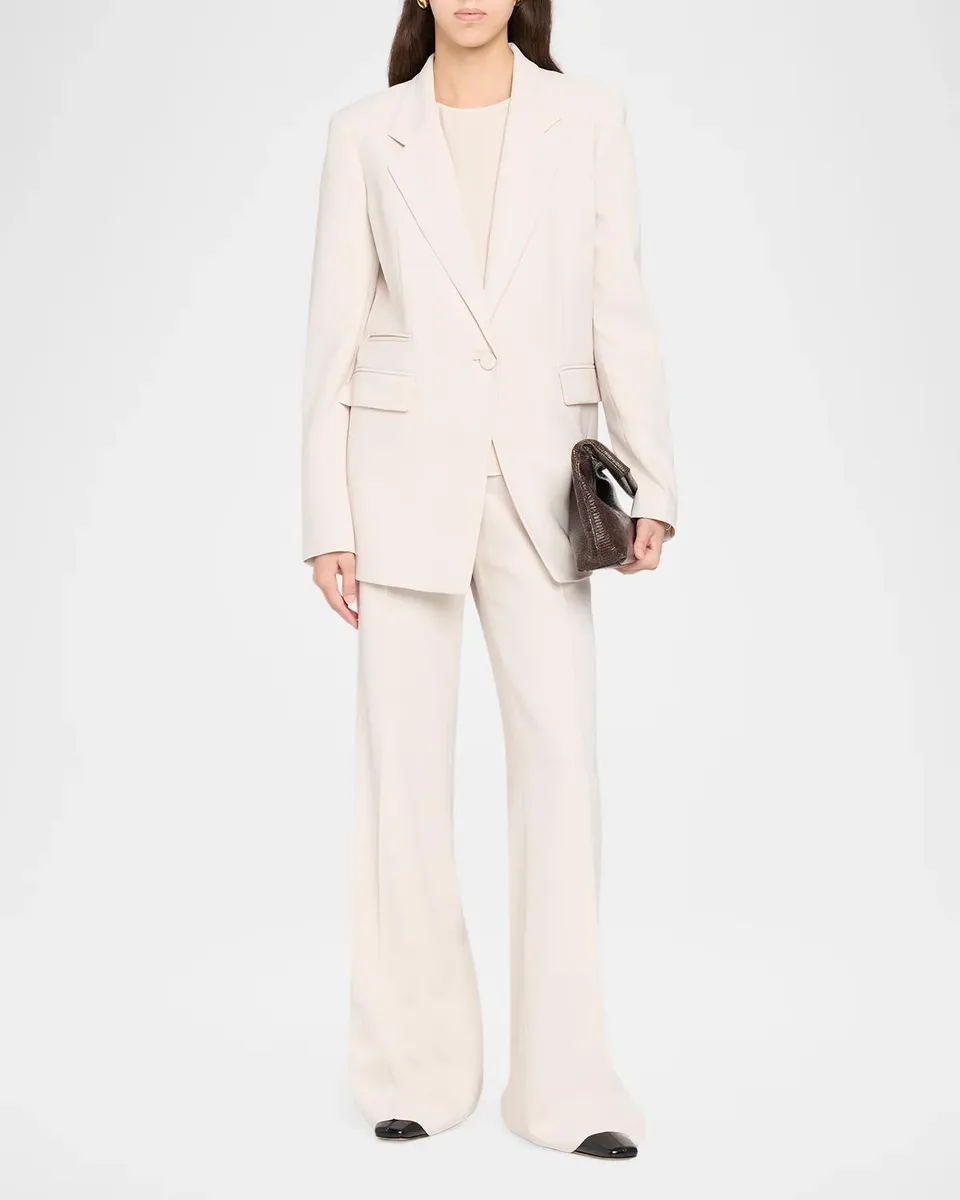 Lafayette 148 New York Single-Button Finesse Crepe Blazer | Thumbnail 2