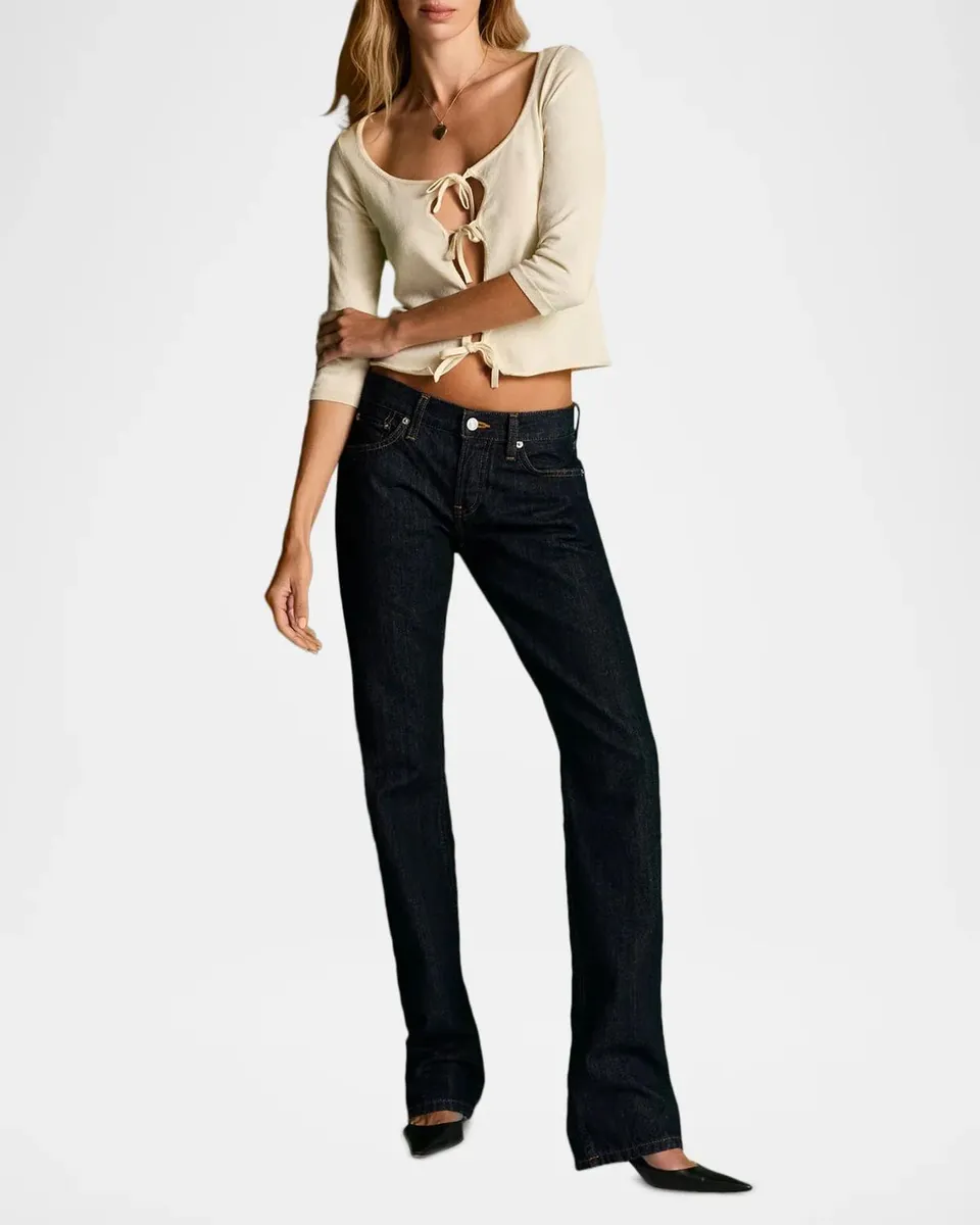 RE/DONE Kaia Mid-Rise Straight-Leg Jeans | Thumbnail 2
