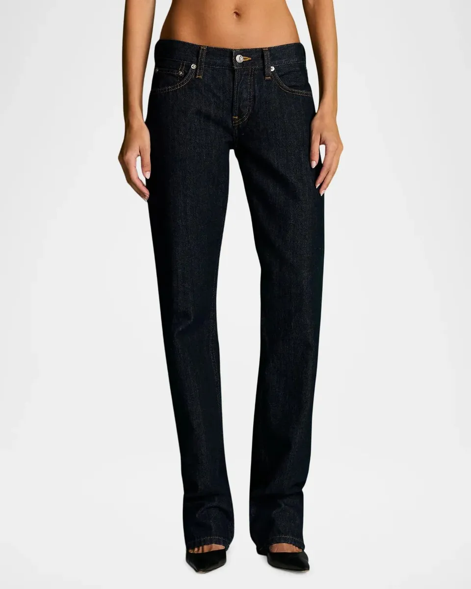 RE/DONE Kaia Mid-Rise Straight-Leg Jeans | Thumbnail 4