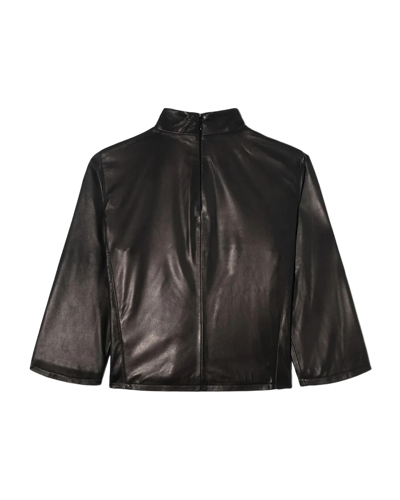 Sloane Leather Mock Turtleneck Top Sloane Leather Mock Turtleneck Top
