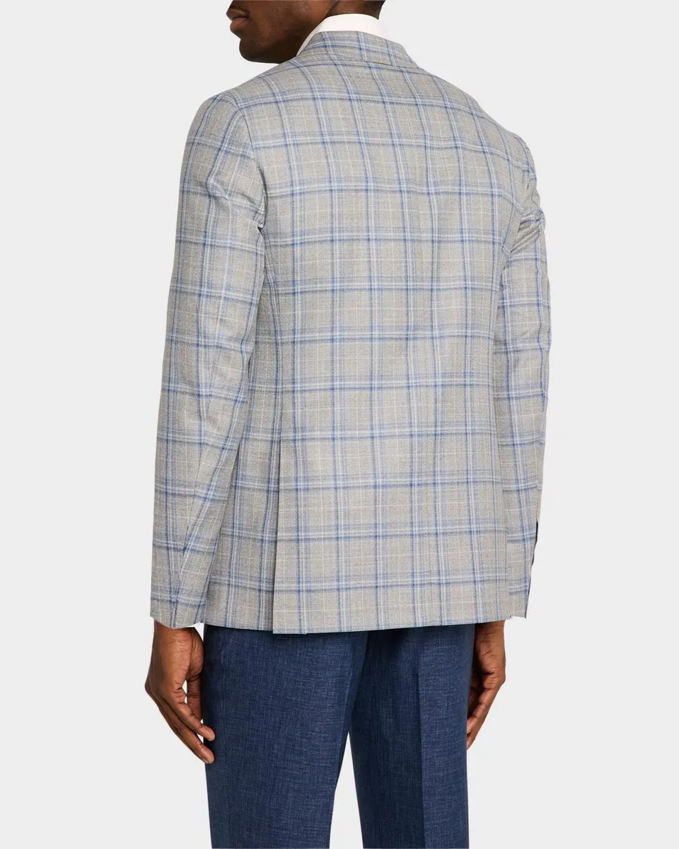 Canali Men's Wool Plaid Sport Coat | Thumbnail 3 Canali Men's Wool Plaid Sport Coat | Thumbnail 3
