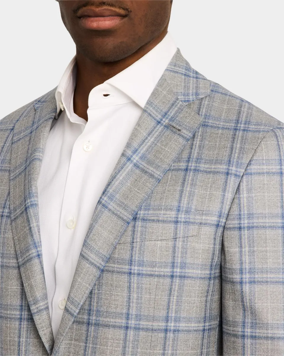 Canali Men's Wool Plaid Sport Coat | Thumbnail 5 Canali Men's Wool Plaid Sport Coat | Thumbnail 5
