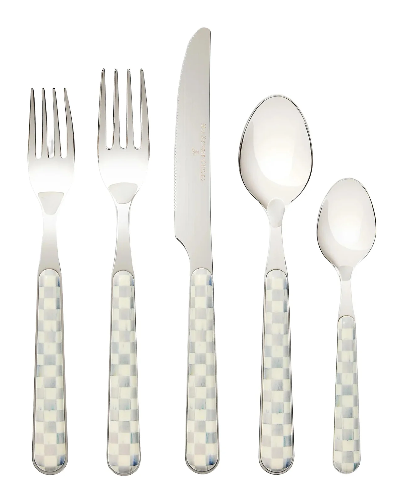 Sterling Check Bistro 5-Piece Flatware Set Sterling Check Bistro 5-Piece Flatware Set