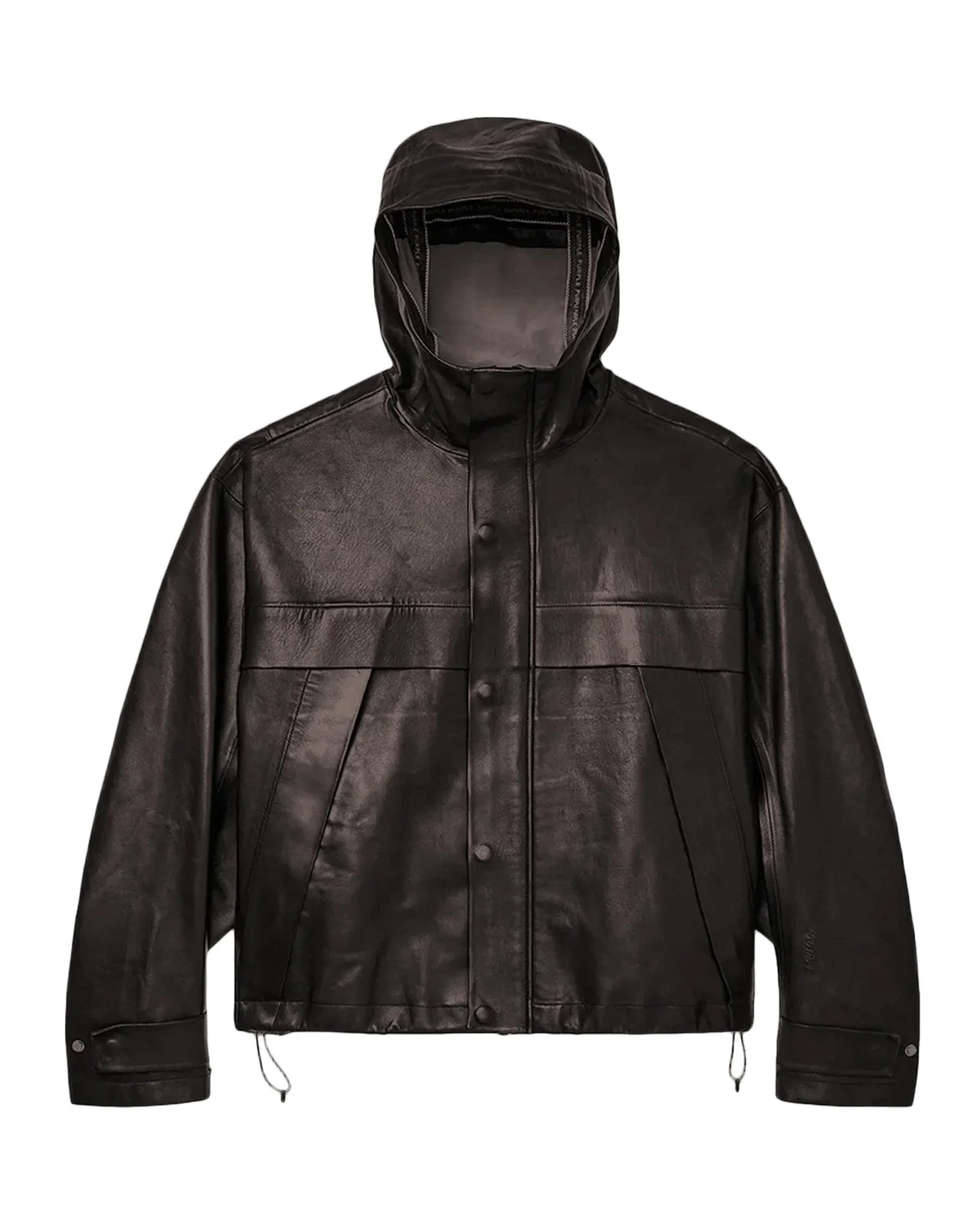 PURPLE Men's Tech Leather Hooded Jacket
