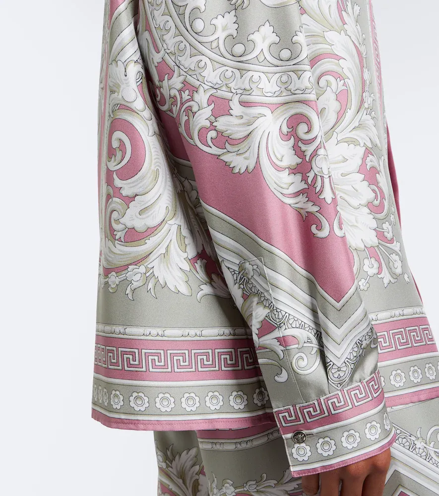 Versace Greca printed silk twill shirt | Thumbnail 2 Versace Greca printed silk twill shirt | Thumbnail 2