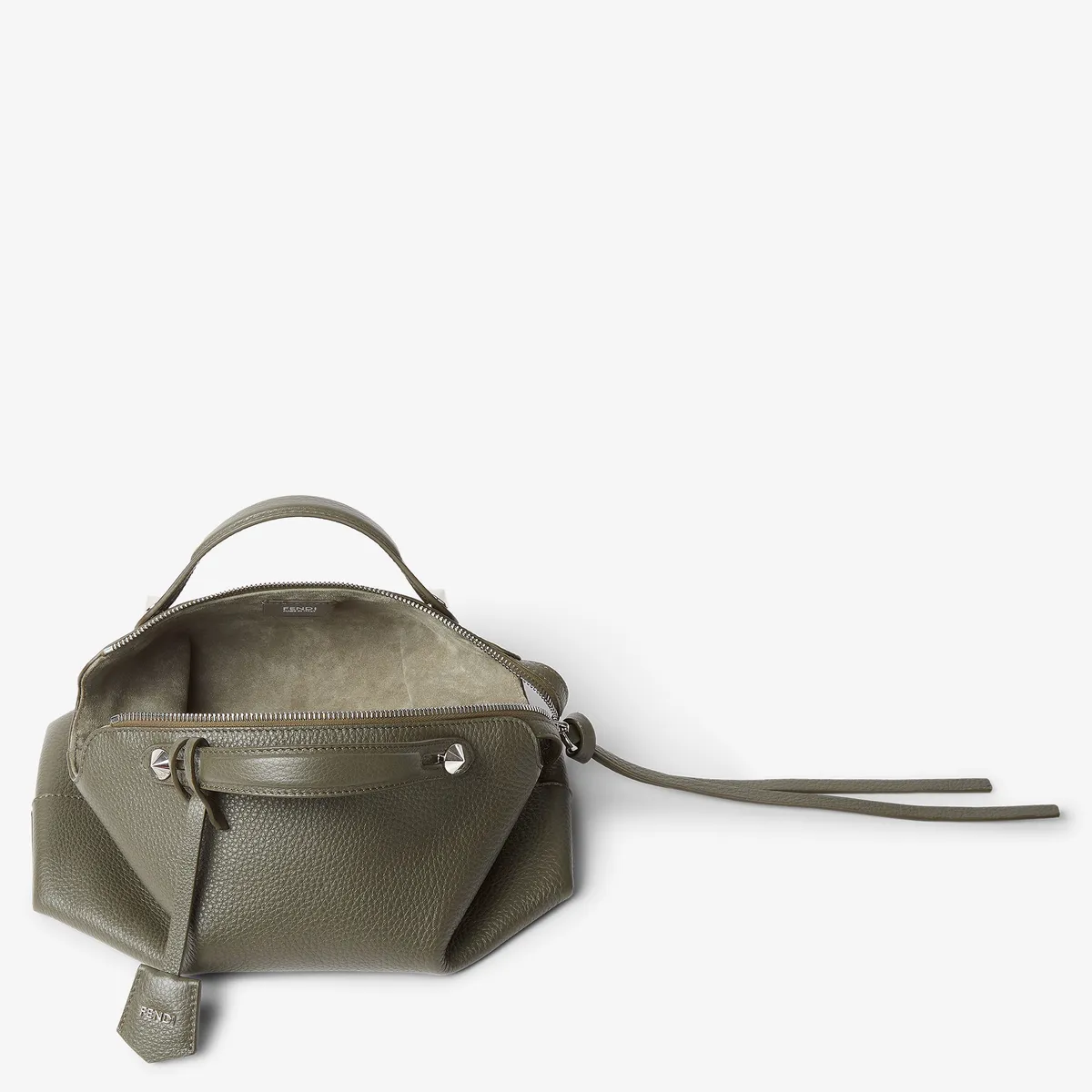 Fendi By the Way Soft Medium Gray-Green Cuoio Romano Leather Bag | Thumbnail 5 Fendi By the Way Soft Medium Gray-Green Cuoio Romano Leather Bag | Thumbnail 5