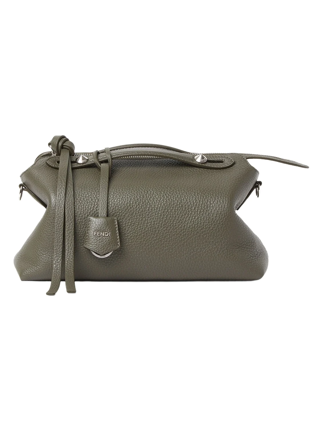 Fendi By the Way Soft Medium Gray-Green Cuoio Romano Leather Bag