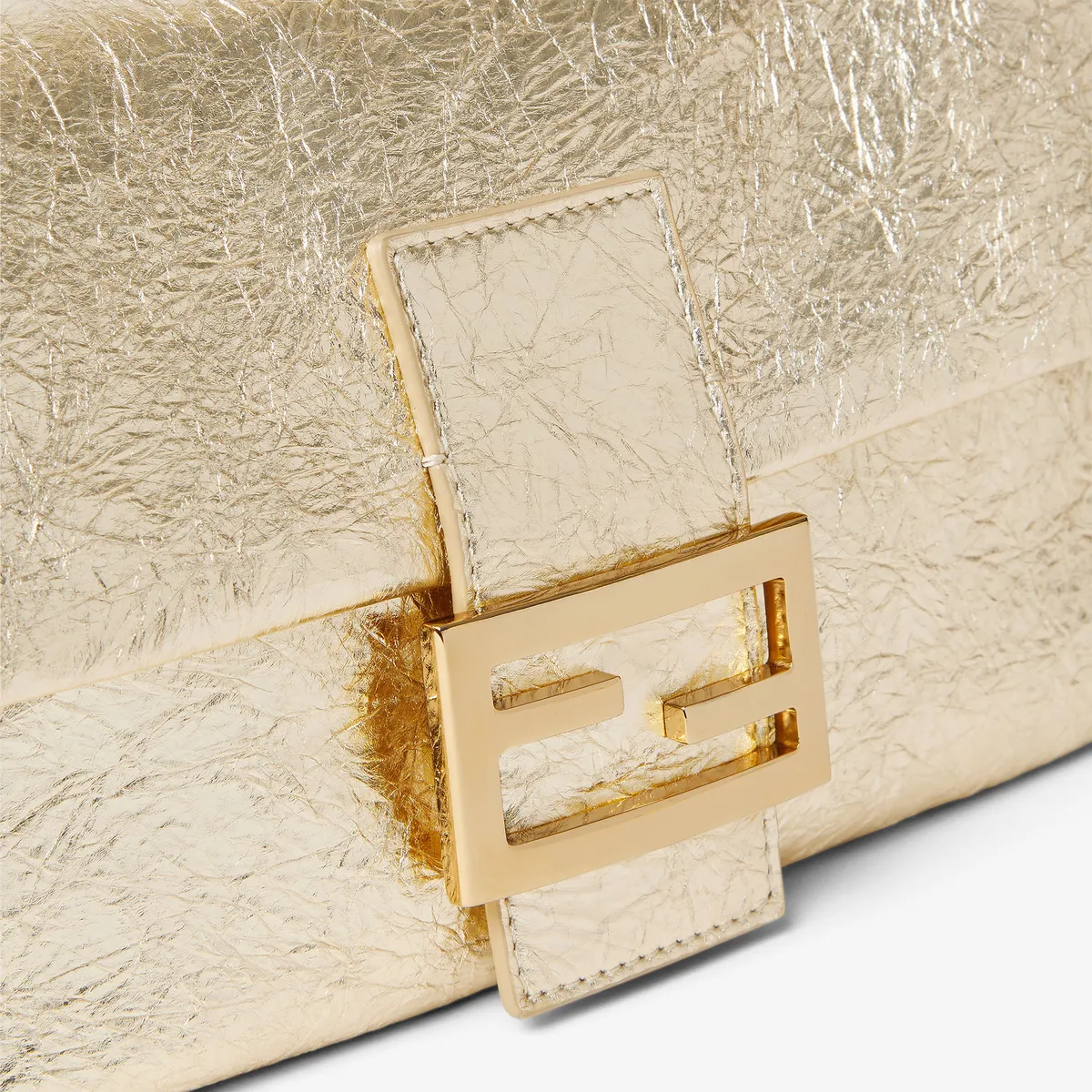 Fendi Baguette 26424 Platinum Crackled Leather Bag | Thumbnail 8 Fendi Baguette 26424 Platinum Crackled Leather Bag | Thumbnail 8