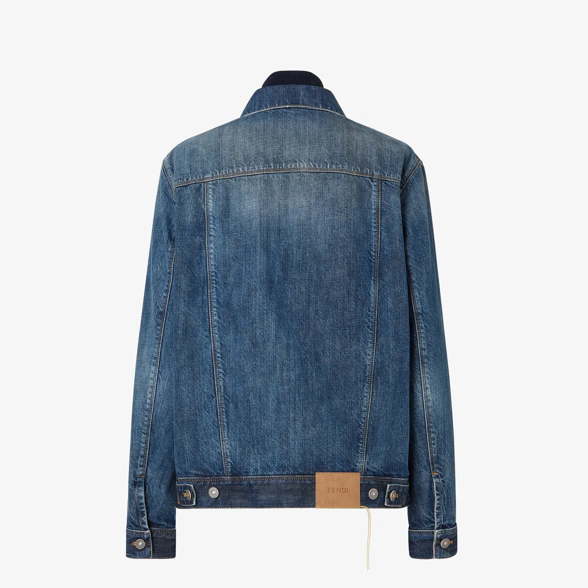 Fendi Vintage Blue Denim Jacket with Quilted Vest | Thumbnail 2