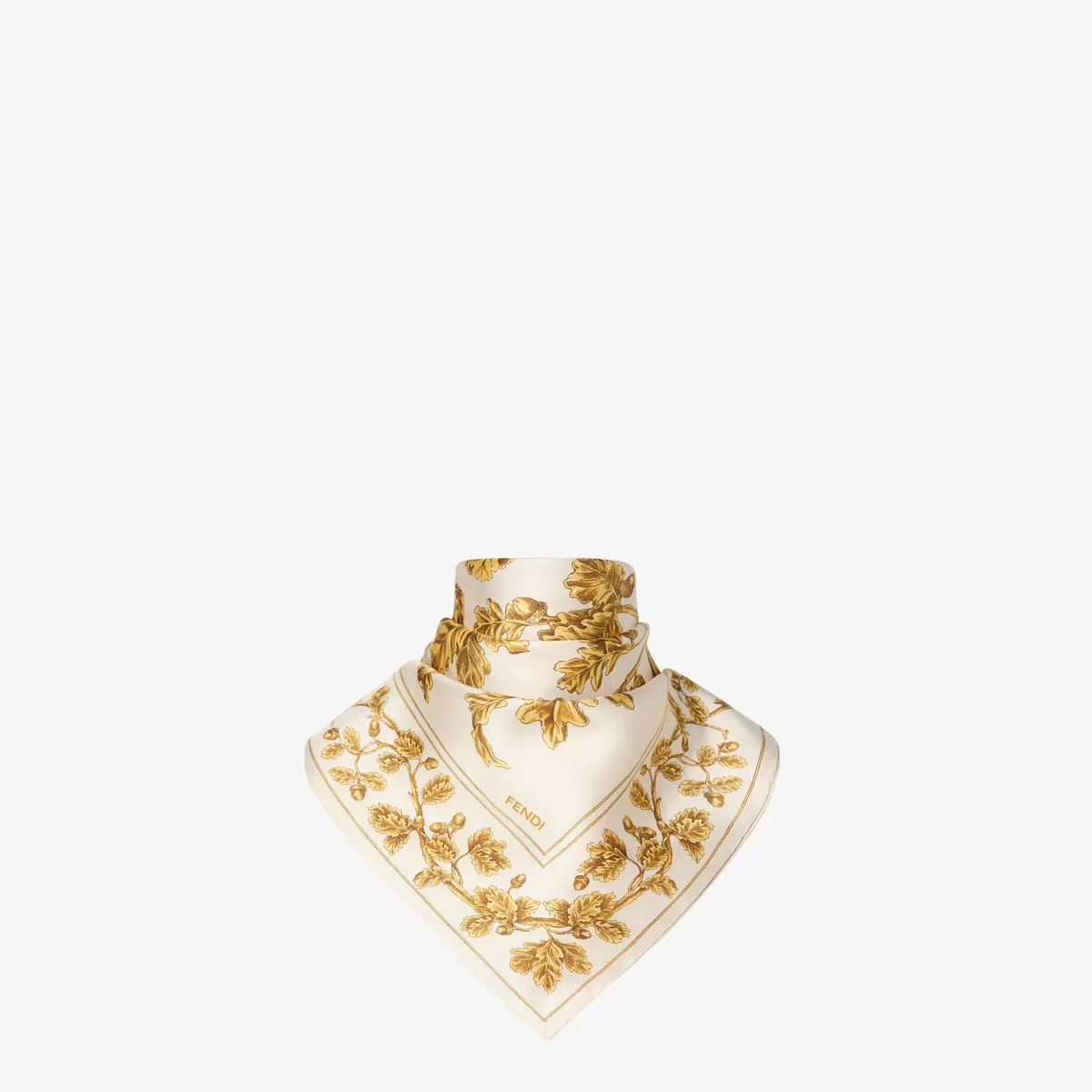 Fendi Silk Foulard with Gold Print | Thumbnail 3