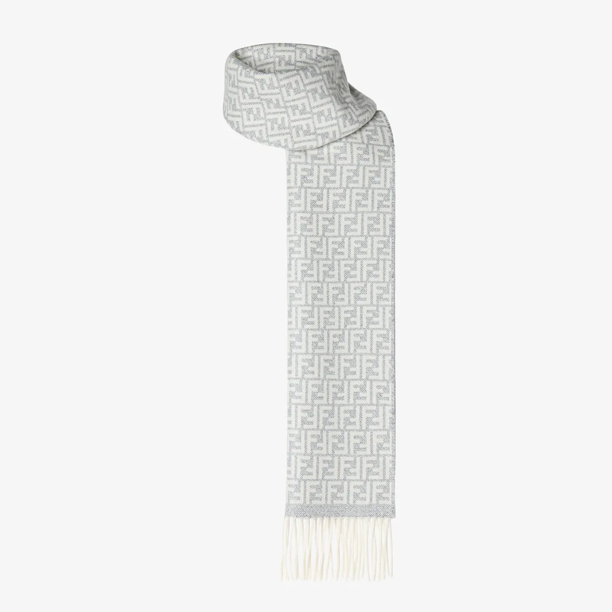 Fendi FF Zucca Wool and Cashmere Scarf | Thumbnail 3 Fendi FF Zucca Wool and Cashmere Scarf | Thumbnail 3