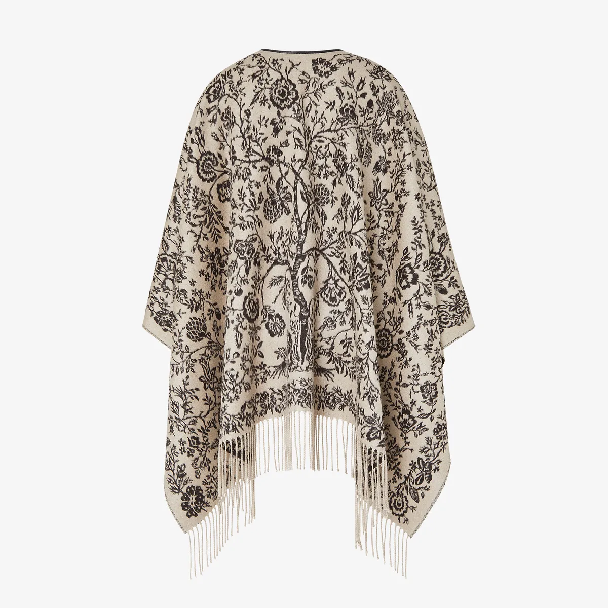 Fendi Silk and Cashmere Poncho | Thumbnail 2 Fendi Silk and Cashmere Poncho | Thumbnail 2