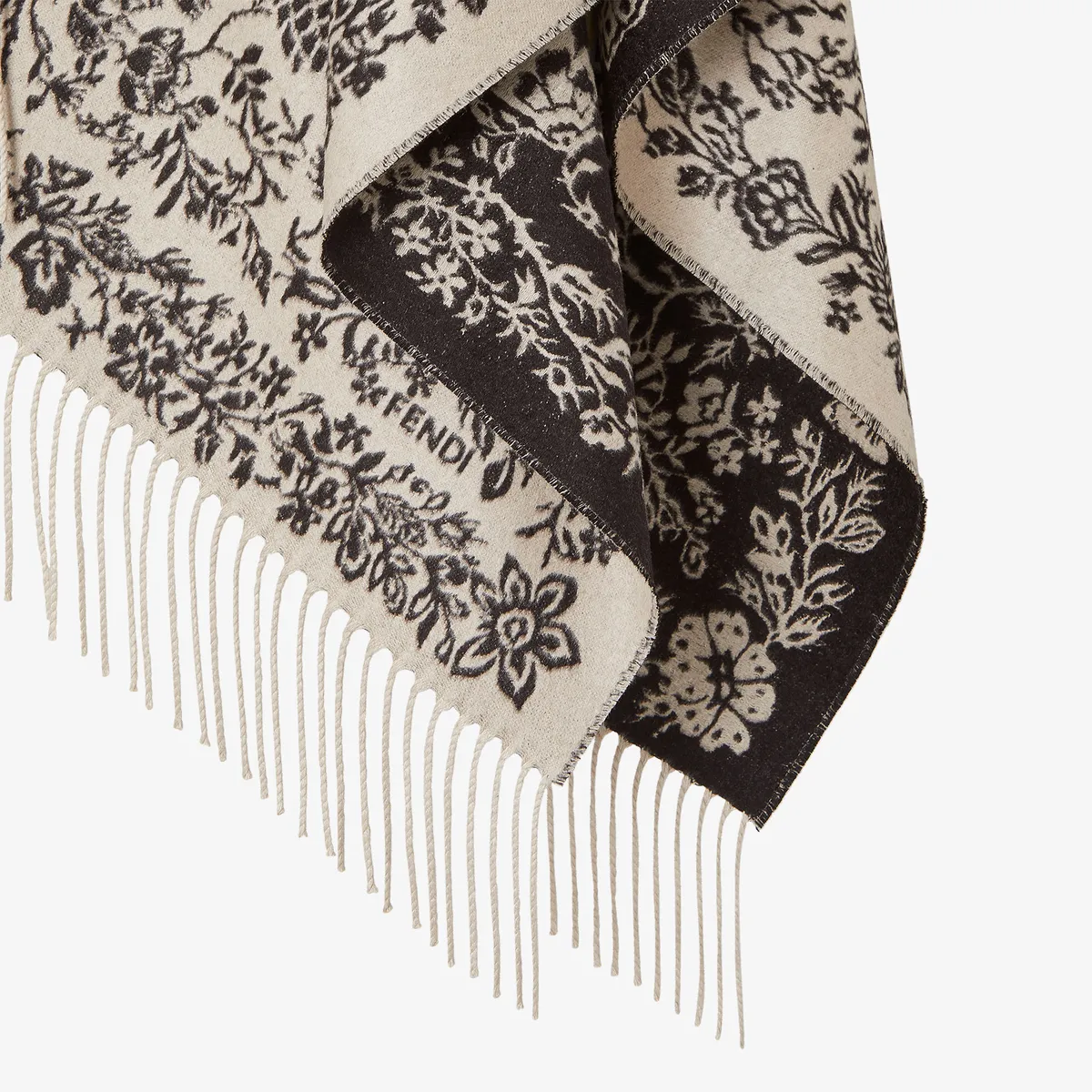 Fendi Silk and Cashmere Poncho | Thumbnail 3 Fendi Silk and Cashmere Poncho | Thumbnail 3
