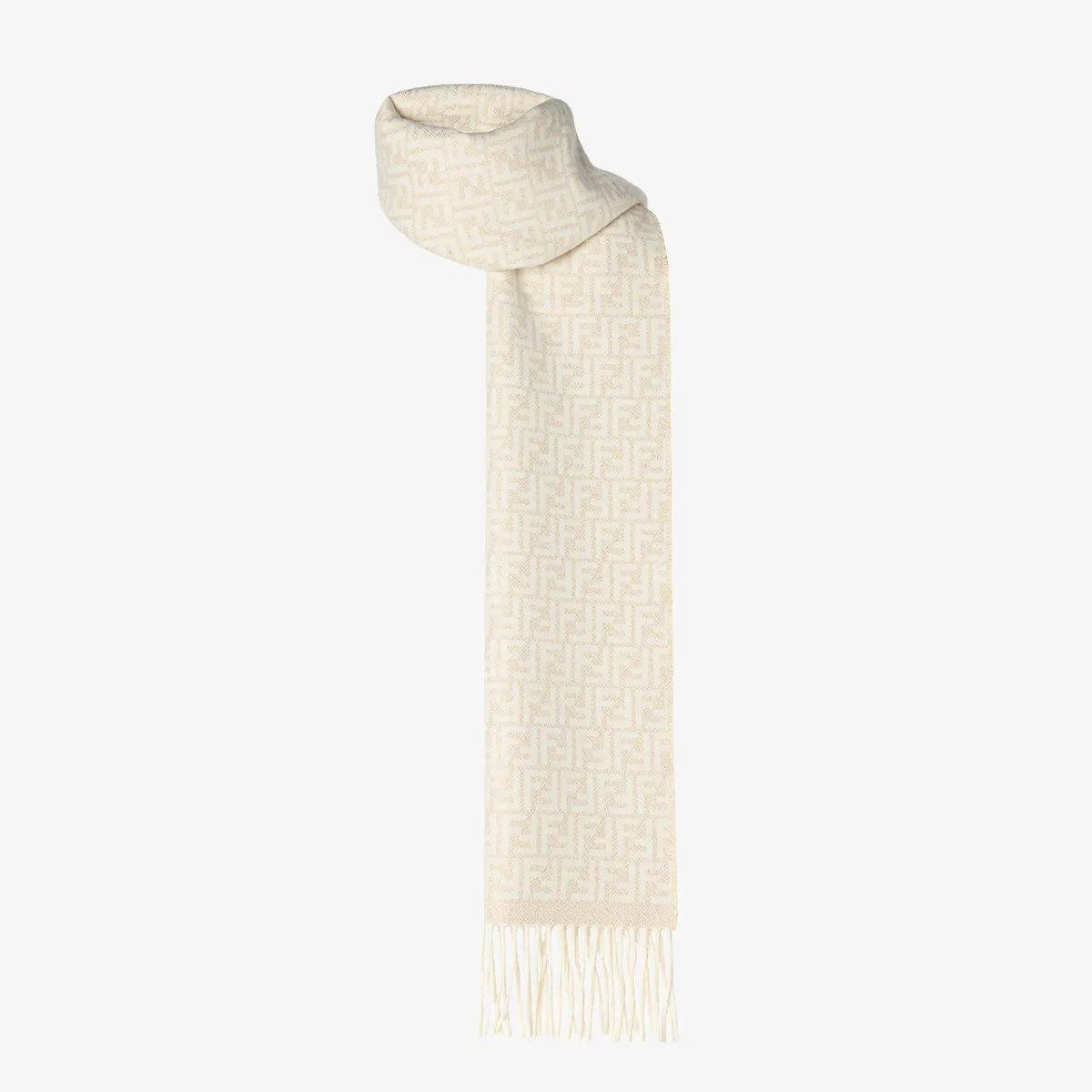 Fendi FF Zucca Wool and Cashmere Scarf | Thumbnail 3 Fendi FF Zucca Wool and Cashmere Scarf | Thumbnail 3