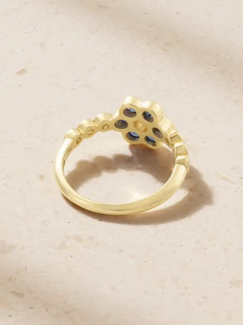 Anita Ko Flora 18-karat Gold, Diamond And Sapphire Ring - Blue | Thumbnail 3 Anita Ko Flora 18-karat Gold, Diamond And Sapphire Ring - Blue | Thumbnail 3