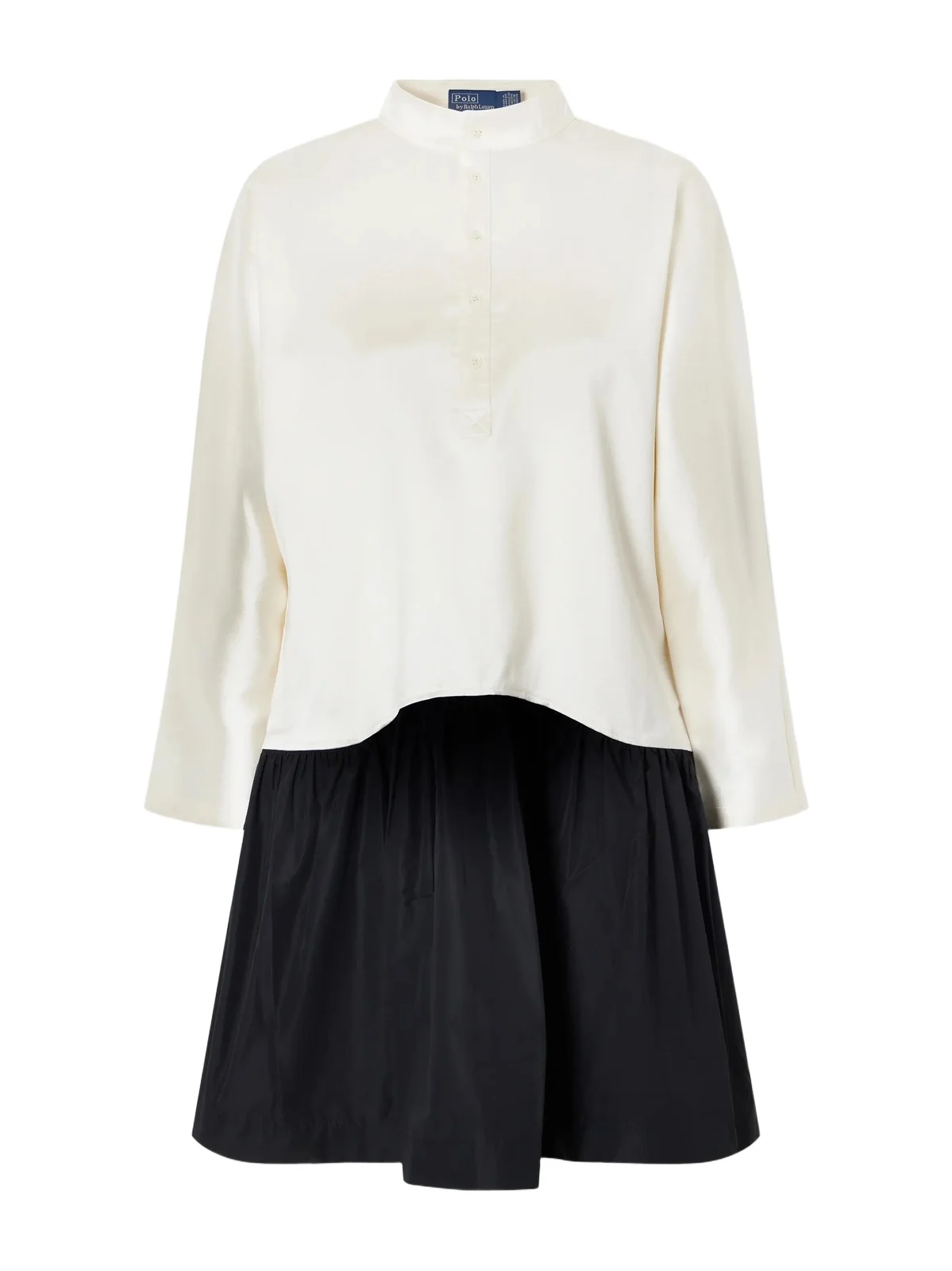 Two-tone Gathered Taffeta-trimmed Cotton And Silk-blend Gazar Mini Dress Two-tone Gathered Taffeta-trimmed Cotton And Silk-blend Gazar Mini Dress