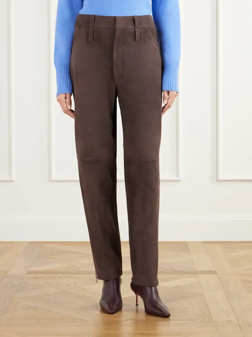 Co Paneled Suede Tapered Pants | Thumbnail 3 Co Paneled Suede Tapered Pants | Thumbnail 3