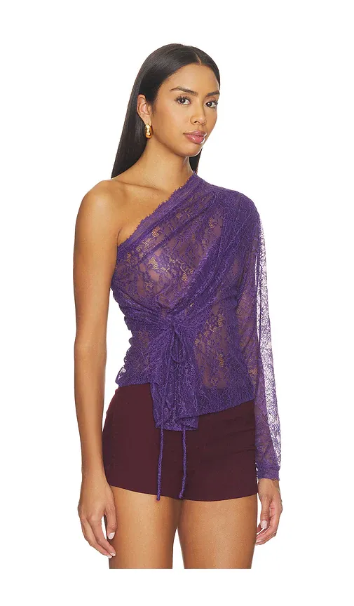 Mother of All Cora One Shoulder Lace Top | Thumbnail 2 Mother of All Cora One Shoulder Lace Top | Thumbnail 2
