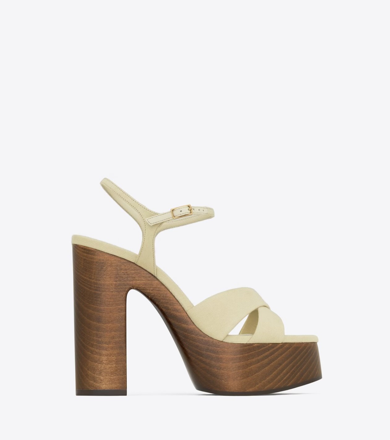 SAINT LAURENT Bianca Canvas Platform Sandals | Thumbnail 1 SAINT LAURENT Bianca Canvas Platform Sandals | Thumbnail 1