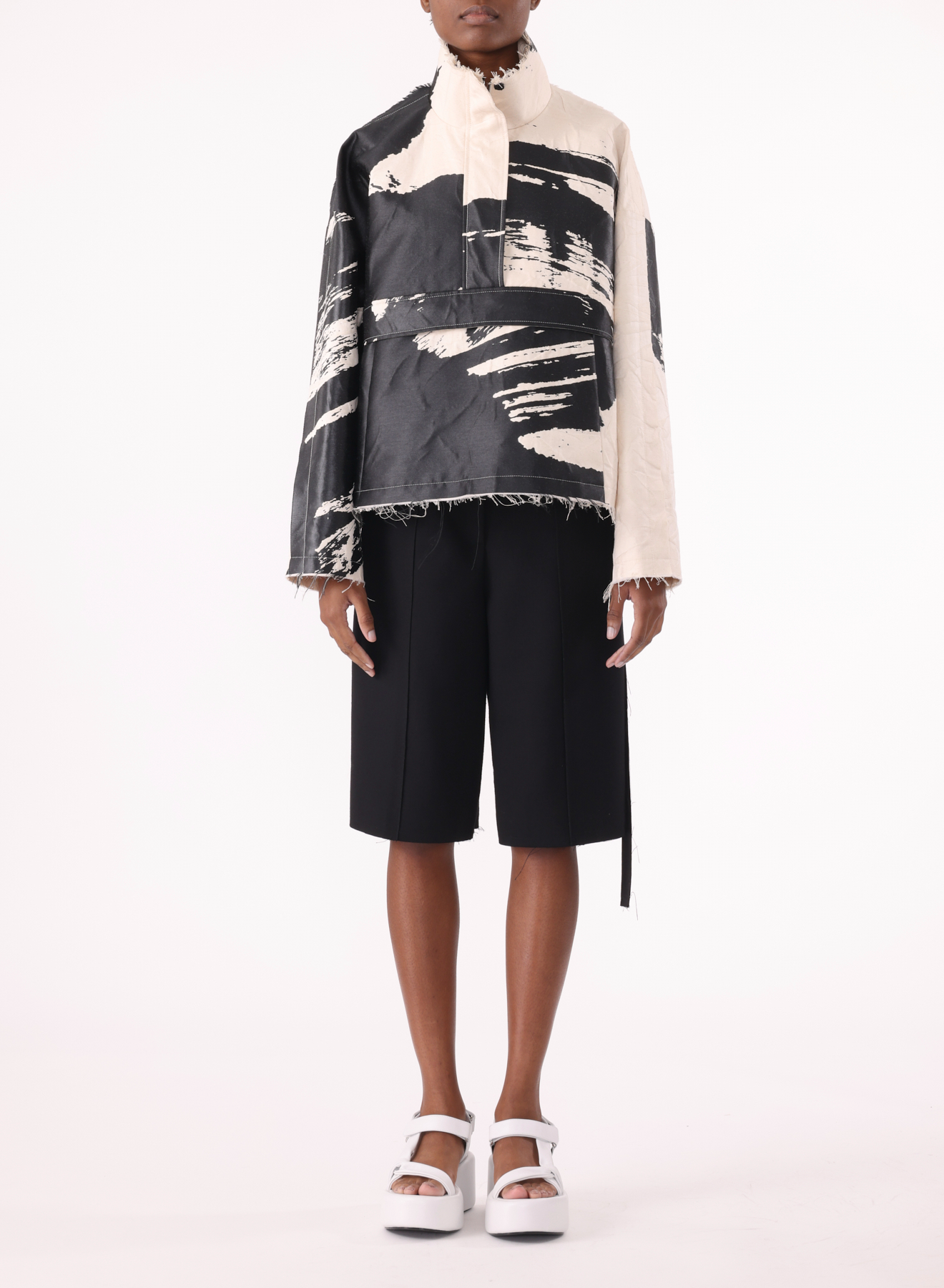 Jason Wu Collection PRE-ORDER Calligraphy Jacquard Cropped Anorak | Thumbnail 2