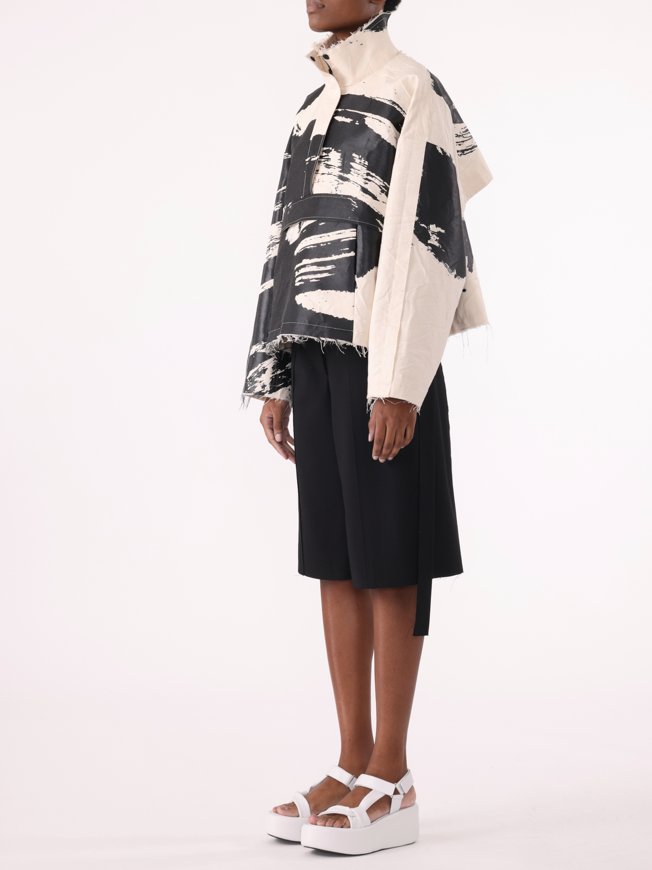 Jason Wu Collection PRE-ORDER Calligraphy Jacquard Cropped Anorak | Thumbnail 3