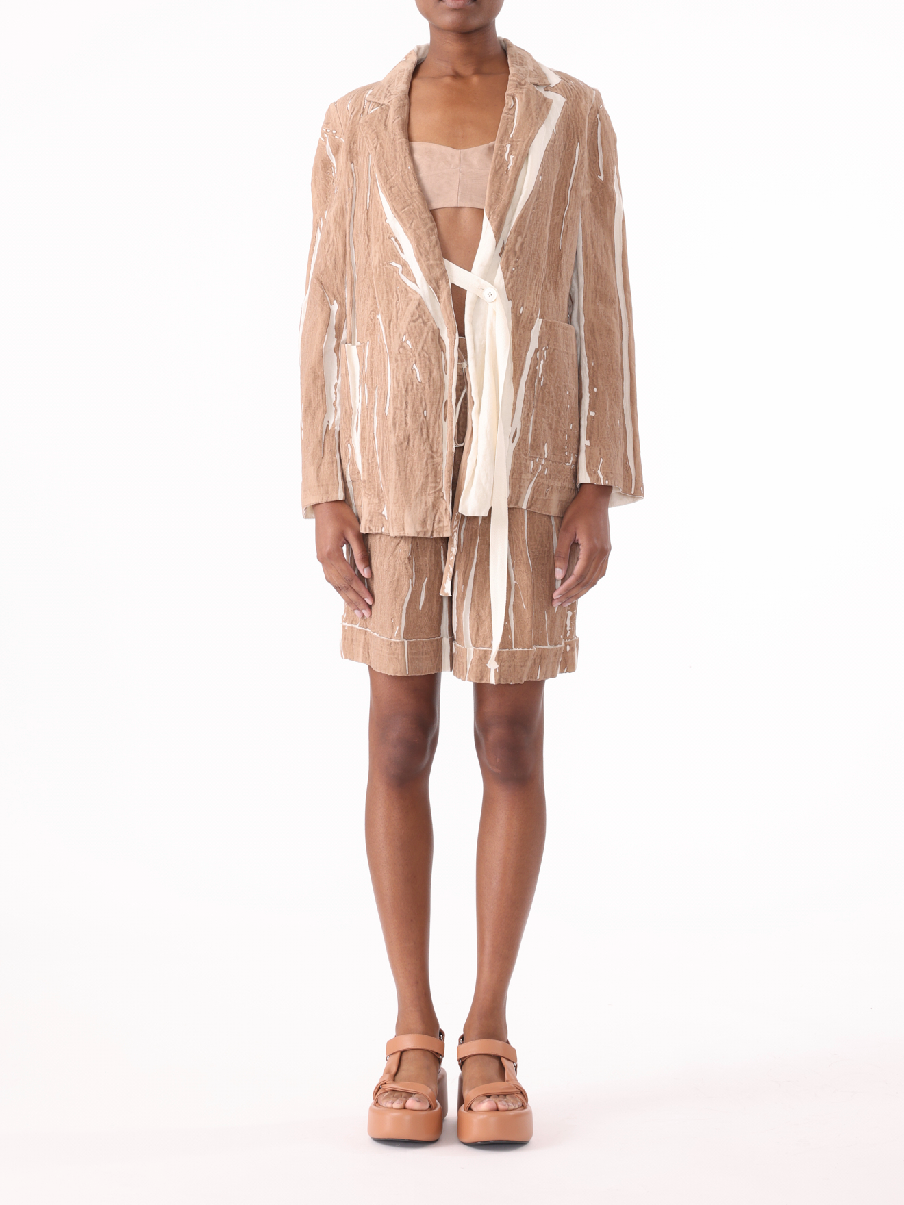 Jason Wu Collection PRE-ORDER Screen-Printed Soft Mikado Blazer | Thumbnail 2 Jason Wu Collection PRE-ORDER Screen-Printed Soft Mikado Blazer | Thumbnail 2