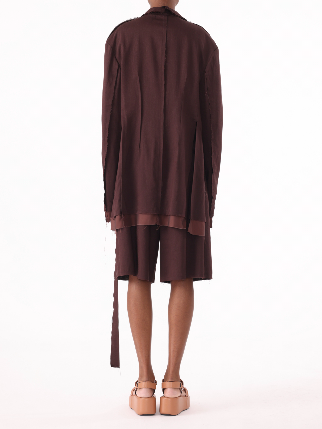 Jason Wu Collection PRE-ORDER Ramie Suiting Blazer with Exposed Lining | Thumbnail 3 Jason Wu Collection PRE-ORDER Ramie Suiting Blazer with Exposed Lining | Thumbnail 3