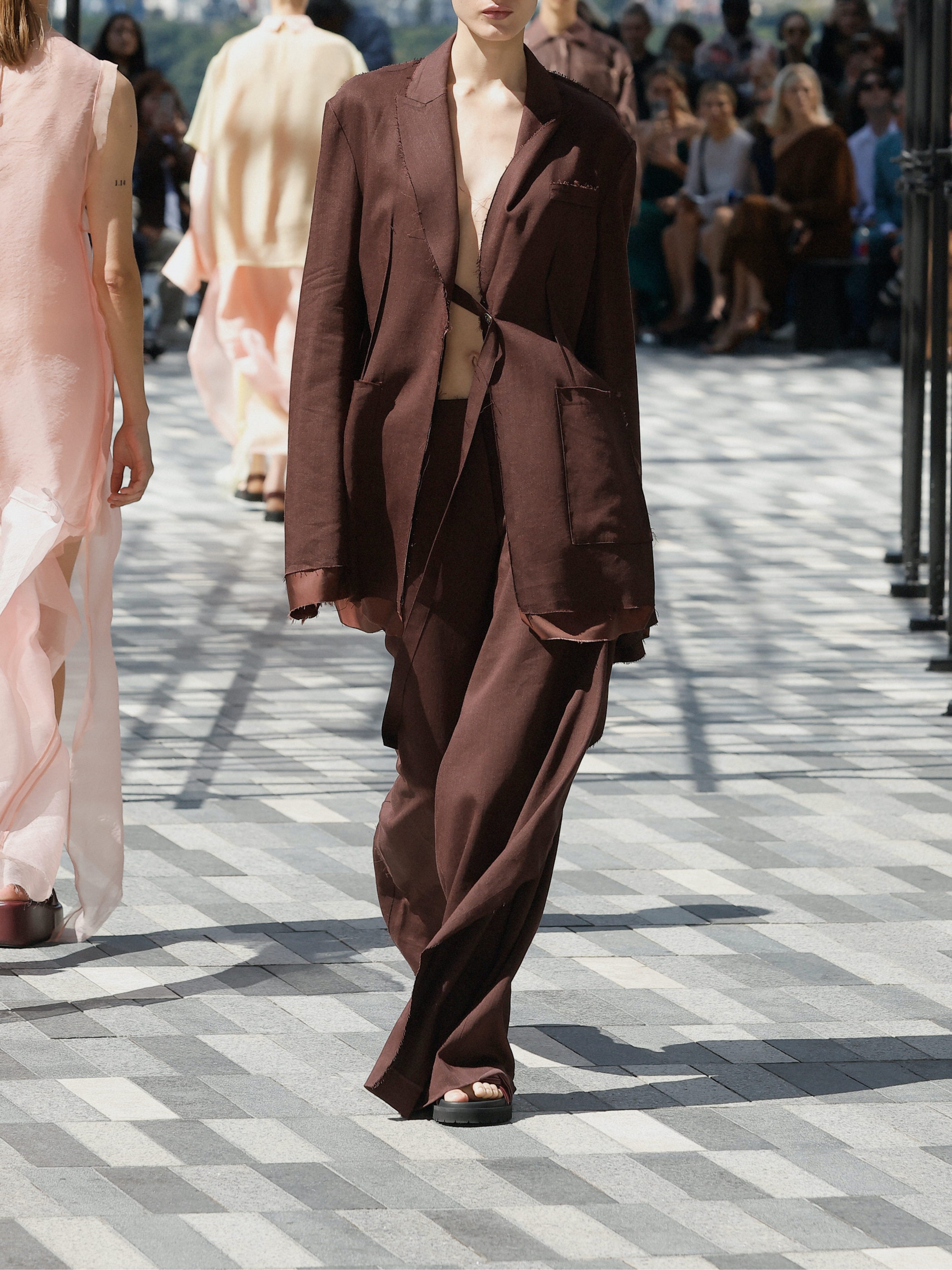 Jason Wu Collection PRE-ORDER Ramie Suiting Blazer with Exposed Lining | Thumbnail 5 Jason Wu Collection PRE-ORDER Ramie Suiting Blazer with Exposed Lining | Thumbnail 5