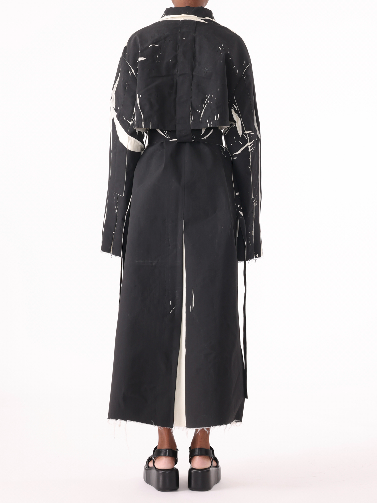 Jason Wu Collection PRE-ORDER Screen-Printed Soft Mikado Utility Trench Coat | Thumbnail 4 Jason Wu Collection PRE-ORDER Screen-Printed Soft Mikado Utility Trench Coat | Thumbnail 4