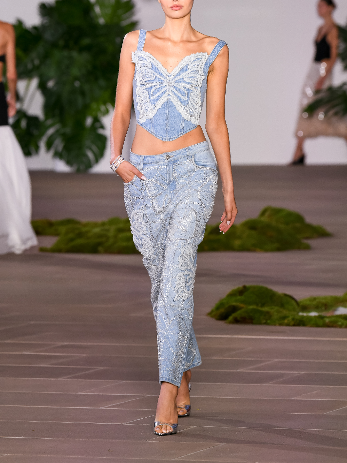 PatBo PRE-ORDER Camila Coehlo Denim Top | Thumbnail 2 PatBo PRE-ORDER Camila Coehlo Denim Top | Thumbnail 2